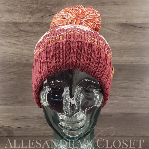 BUNDLE ‐ 2 Timberland Hats Beanies Multi Fair Isle Pompom Knit Outdoor NWT - Picture 9 of 15